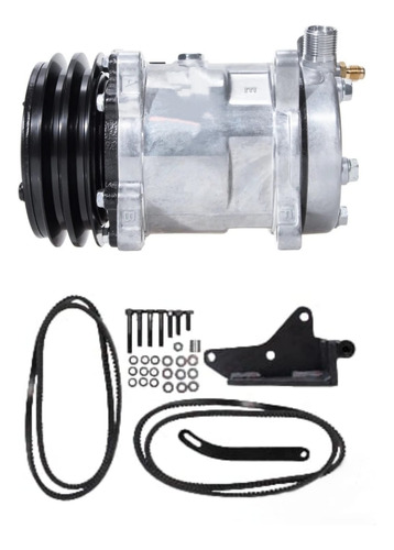 Suporte Com Compressor Scania 112 113 Alternador Em Baixo