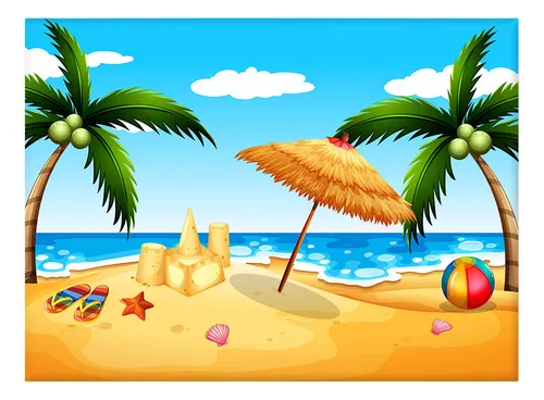 comprar Painel Retangular Horizontal Tecido Sublimado Praia 2,0x1,5
