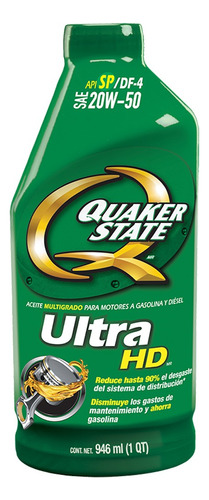 2 Pack Aceite Para Motor Ultra 20w50 Quaker State Multigrado