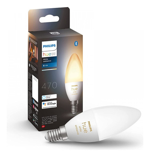 Bombilla Philips Hue Wa 5.2w B39 E14 Eu 1p Color de la luz Blanco cálido