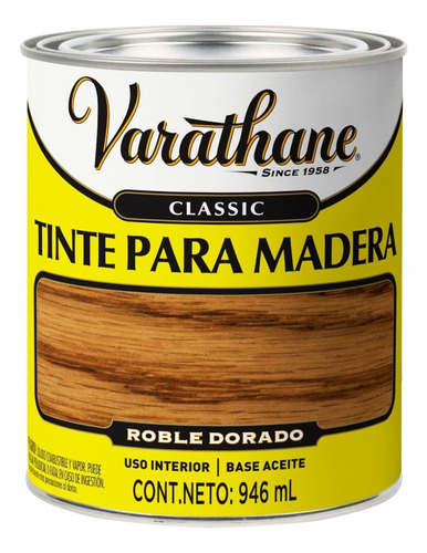 Tinte Para Madera Varathane Classic 946 Ml Color Roble Dorado