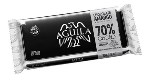 Imagen 1 de 3 de Tableta Chocolate Aguila Al 70% X 150 Gr - Lollipop