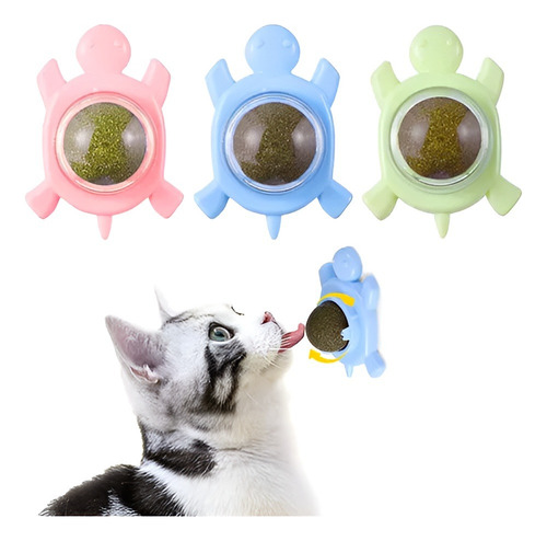 Bola Hierba Gatera Catnip Snack Para Gatos Bola Adhesiva Cat Color Variado