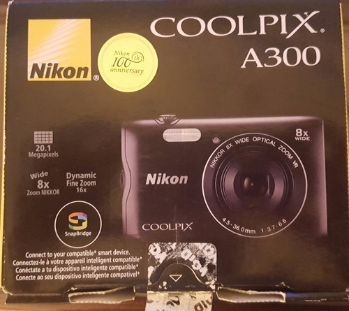 Camara Nikon Coolpix A300 (sandisk 32 Gb Micro)