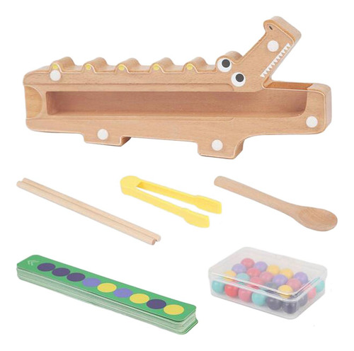 Juego De Cuentas De Madera Con Clip De Para Niñas Y Niños