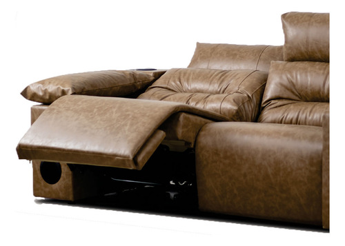 Sillon De 2 Cuerpos Gravity Electrico Reclinable Cacao