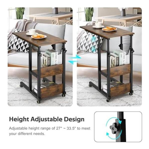 Mesa Lateral En Forma De Hadulcet C Ajustable, Mesa C De Con