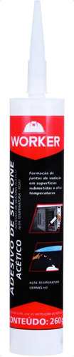 Cola Silicone Vermelho Worker 260g Para Motor Termostato