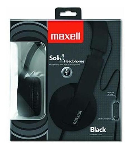 Auriculares Maxell 290103 Comfort Fit Solids Con Tangle-free Flat Cable Y In-line Microfono - Negro