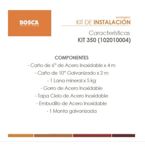 Cocina Leña Bosca Optima 500 Salamandra Estufa 3 + Kit Plat.