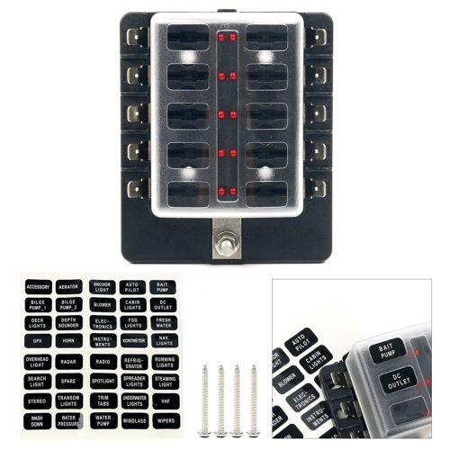 10way Negro Terminales Circuito Atc Ato Coche Auto Cuchilla 