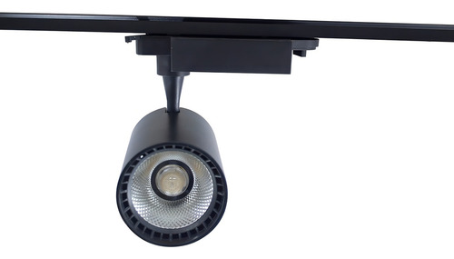 Lampara De Riel Dirigible Led 15w Kit 4 Pza Negra Luz Neutra Color Negro