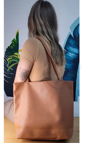 Cartera Bolso Tote Bag Grande Mujer Ecocuero Pu