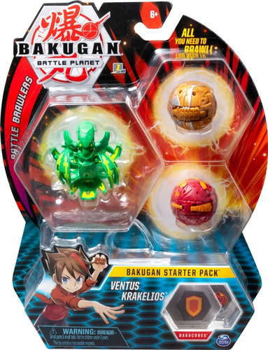 Bakugan Starter Pack Ventus Krakelios - Spin Master