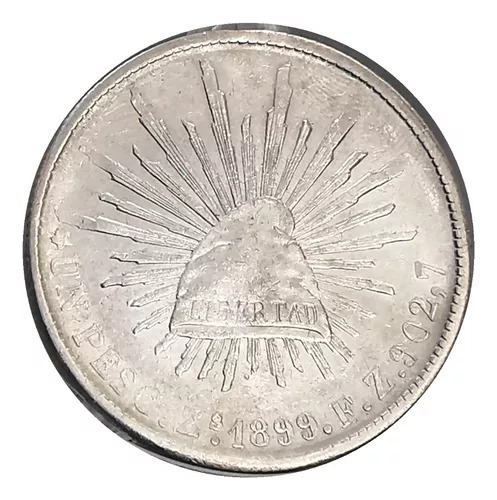 Moneda Un Peso Fuerte Porfiriano Plata Zacatecas Zs 1899