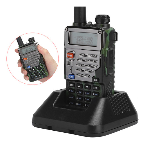 Walkie Talkie Profesional De Doble Banda Para Coche Con Camu