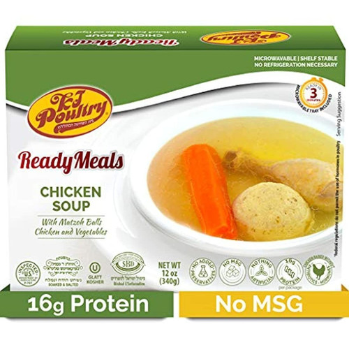 Imagen 1 de 6 de Kosher Mre Meat Meals Ready To Eat, Matzo Ball Chicken Soup