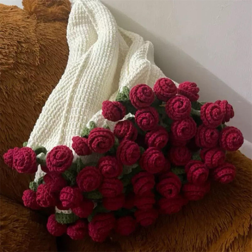 Manta Crochet De Ramo De Flores, Ideal Para Regalo Y Hogar A