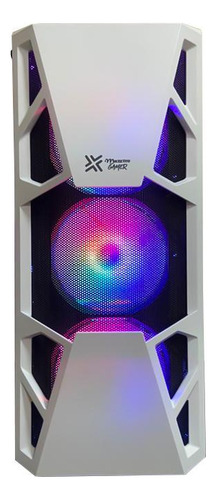 Gabinete Gamer Branco Maxxtro 3303w Com 4 Fan Led Rgb