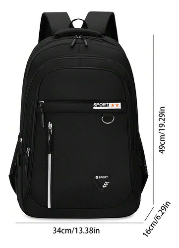 Mochila Laptop Viaje Escolar Resistente Al Agua Antirrobo 15.6 Pulgadas Grand Capacidad 40l Color Azul Diseño De La Tela Lisa