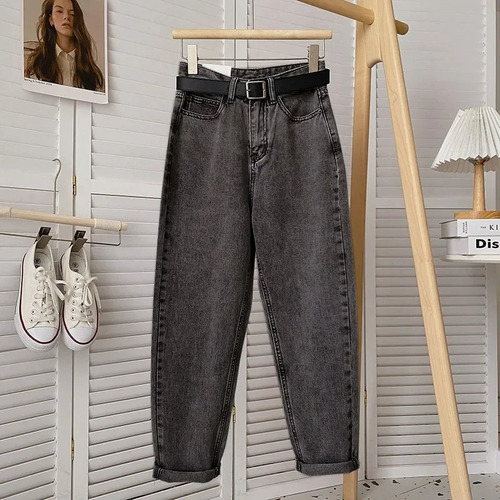 Vaqueros Capri Tipo Harén De Mezclilla Para Mujer, Cintura A