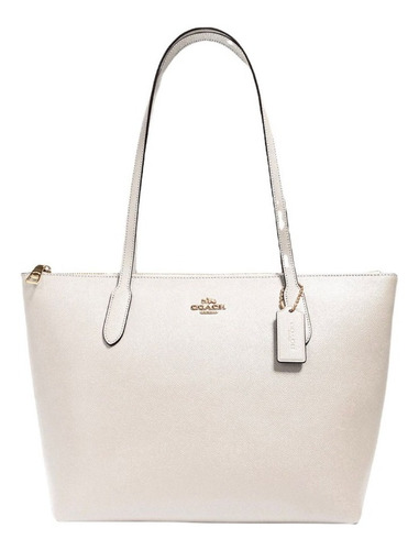 Bolsa Coach Original Para Mujer Zip Top Tote White Color Blanco