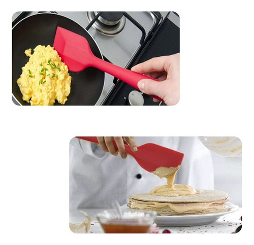 Espátula Pão Duro Silicone Colorida Reforçada 28 Cm Colher Cor Verde