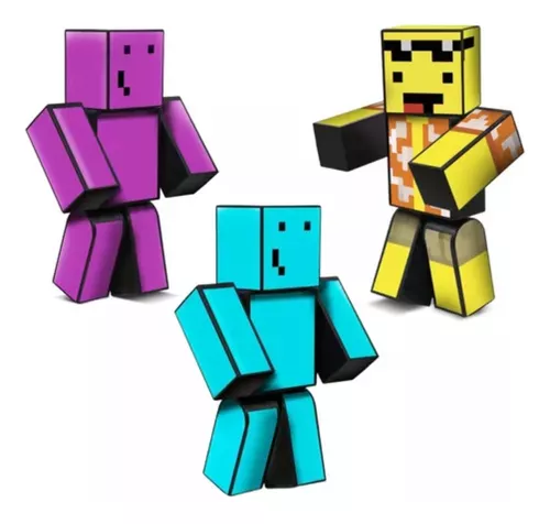 Boneco do minecraft plastico