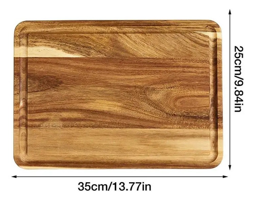 Tabla De Madera Para Cortar O Servir 35 X 25 Cm