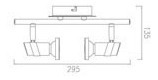 Imagen 3 de 7 de Aplique Pared Interior Candil Party 2 Luces Gu10 Apto Led