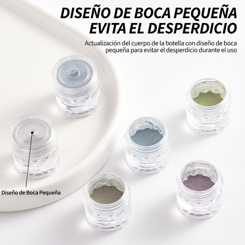 Polvo De Uñas Cromado De Ojo De Gato 3d Galaxia Cherimoya