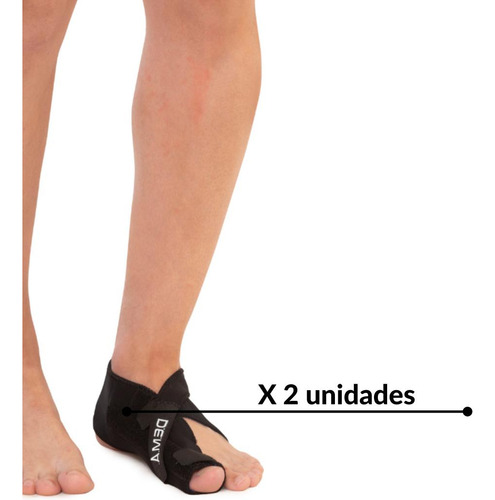 Corrector Juanete Seperador Dedo Abductor Par Dema Neoprene Color Negro Talle 2 40/41