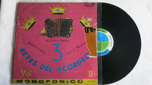Vinyl Vinilo Lp Acetato 3 Reyes Del Acordeon Vol 8