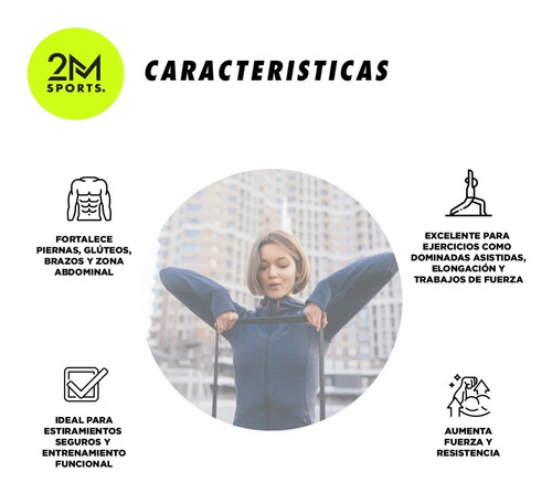 Imagen 3 de 10 de Banda Elastica Dominadas Cinta Resistencia Baja Ejercicio