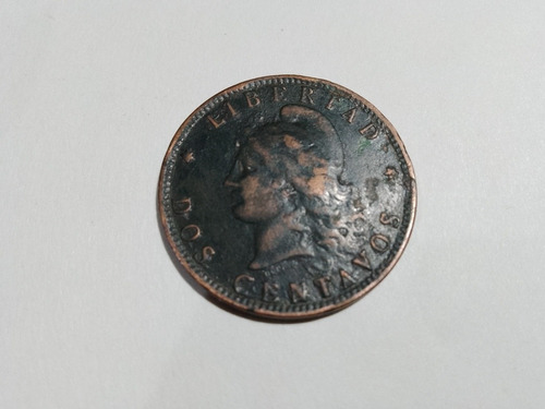 Moneda Argentina De 1890 De 2 Centavos 