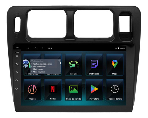 Multimidia Pajero Tr4 Android 14 2gb Carplay 9p Voz Qled