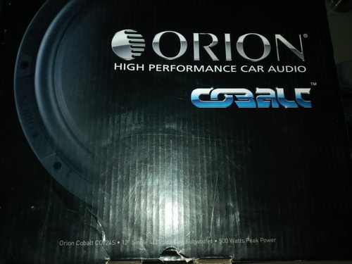 Bajo Orion 12 Pulgadas, 500 Watts Subwoofer Bobina Sencilla.