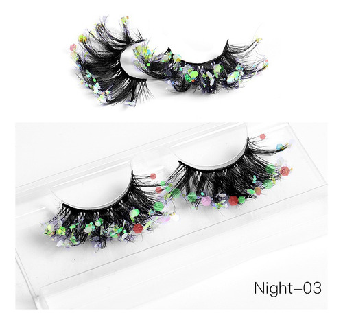 1 Par De Colores Luminous Night-03, 8 D, Esponjoso Y Colorid