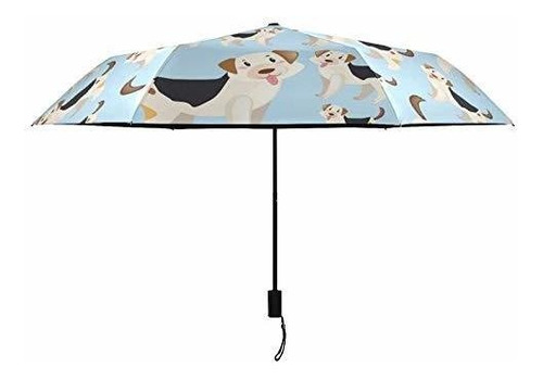 Sombrilla O Paraguas - Cute Blue Pet Dogs Umbrella Compact M