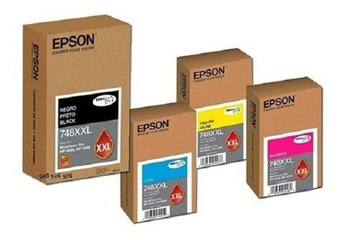 Combo Cartuchos Epson 748 T748xxl 4 Colores