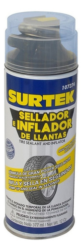 Surtek 107374 Sellador Inflador Para Ponchadura De Llantas Poncholina