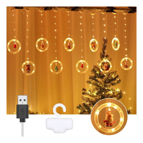 , Luces Navideñas De Ventana 3d Novedad Luces Colgantes Na