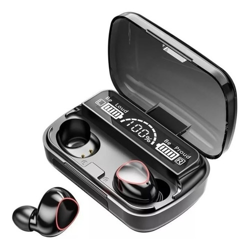 Fone De Ouvido Sem Fio M10 Tws Bluetooth 5.1 Preto Luz Rbg