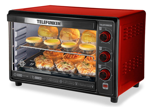 Horno Eléctrico De Sobremesa Telefunken 50l E550c Rojo 220v