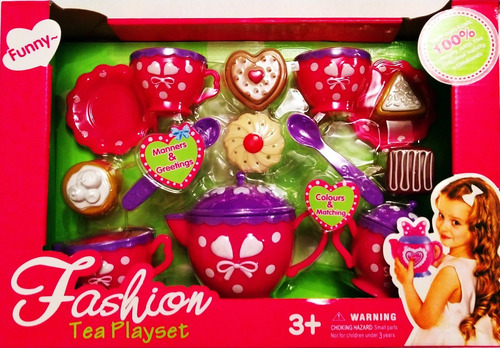 Imagen 1 de 2 de Set Juego De Tazas De Té Cocina Niñas 14 Piezas Juguete