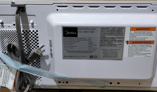 Horno De Microondas Midea De 1.1ft Blanco Con Negro Elegante