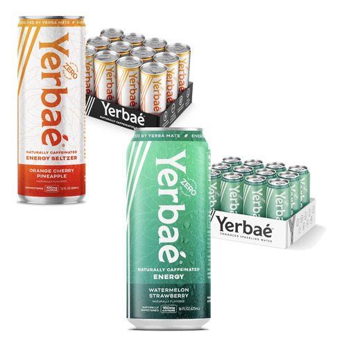 Yerbae Energy Seltzer & Beverage Bundle - Variedad De 16 Oz 