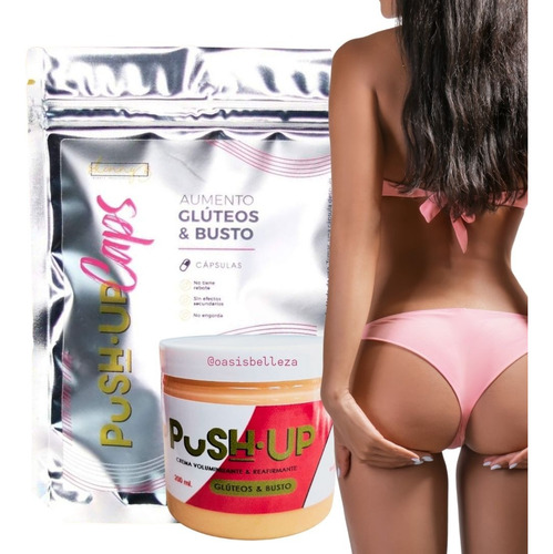 Kit Push Up Crema + Caps 1 Mes, Aumento De Glúteos Y Busto