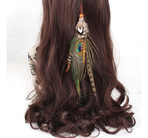 Suoirblss Boho Hippie Hair Extensions With Feather Clip Comb