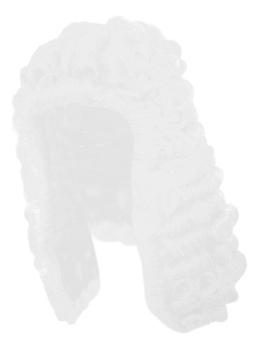Peluca Colonial Para Hombre, Peluca Ondulada Larga, Peluca